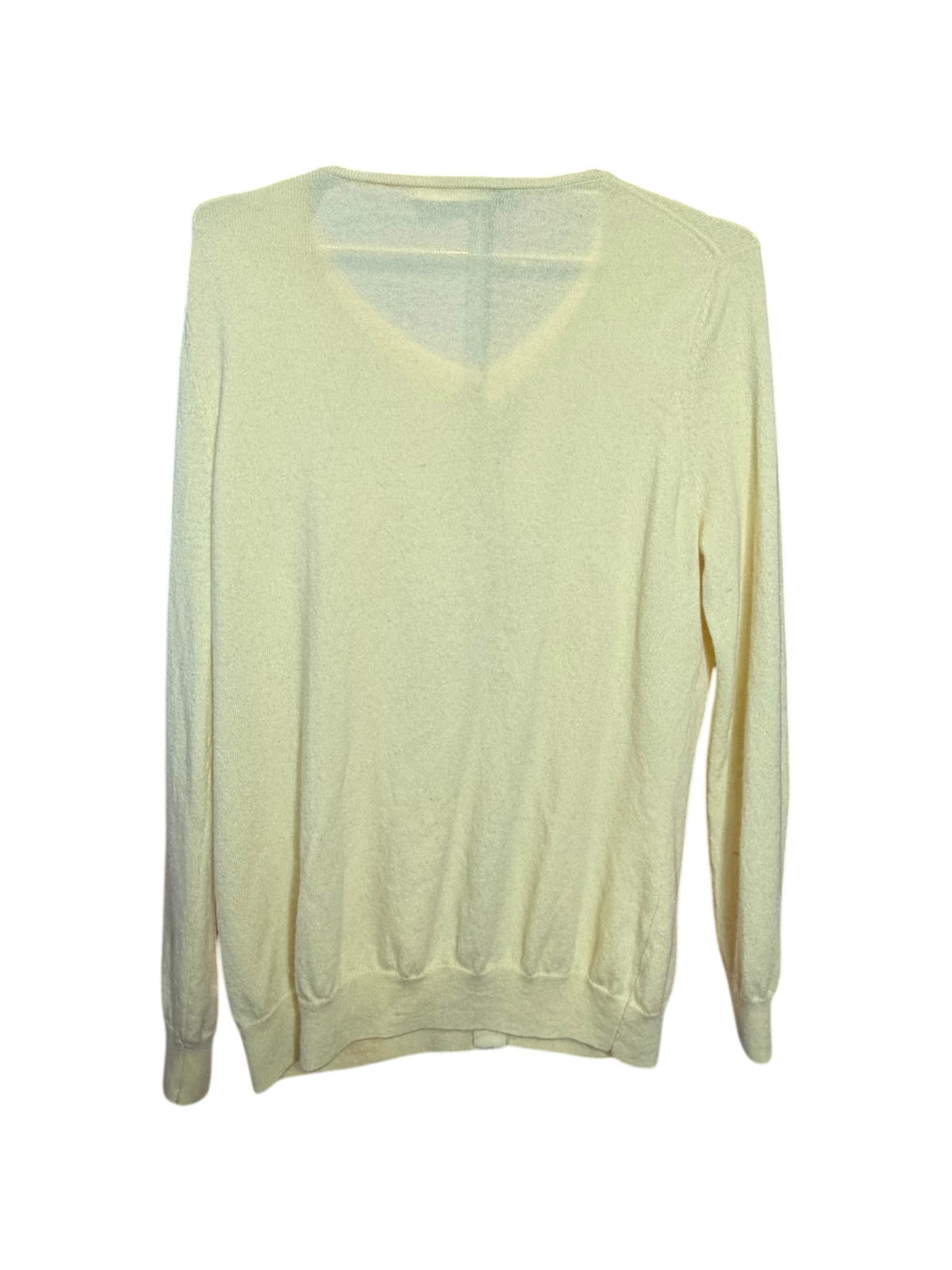 WoolOvers Pale Yellow V-Neck Button-Front Cardigan