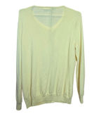 WoolOvers Pale Yellow V-Neck Button-Front Cardigan