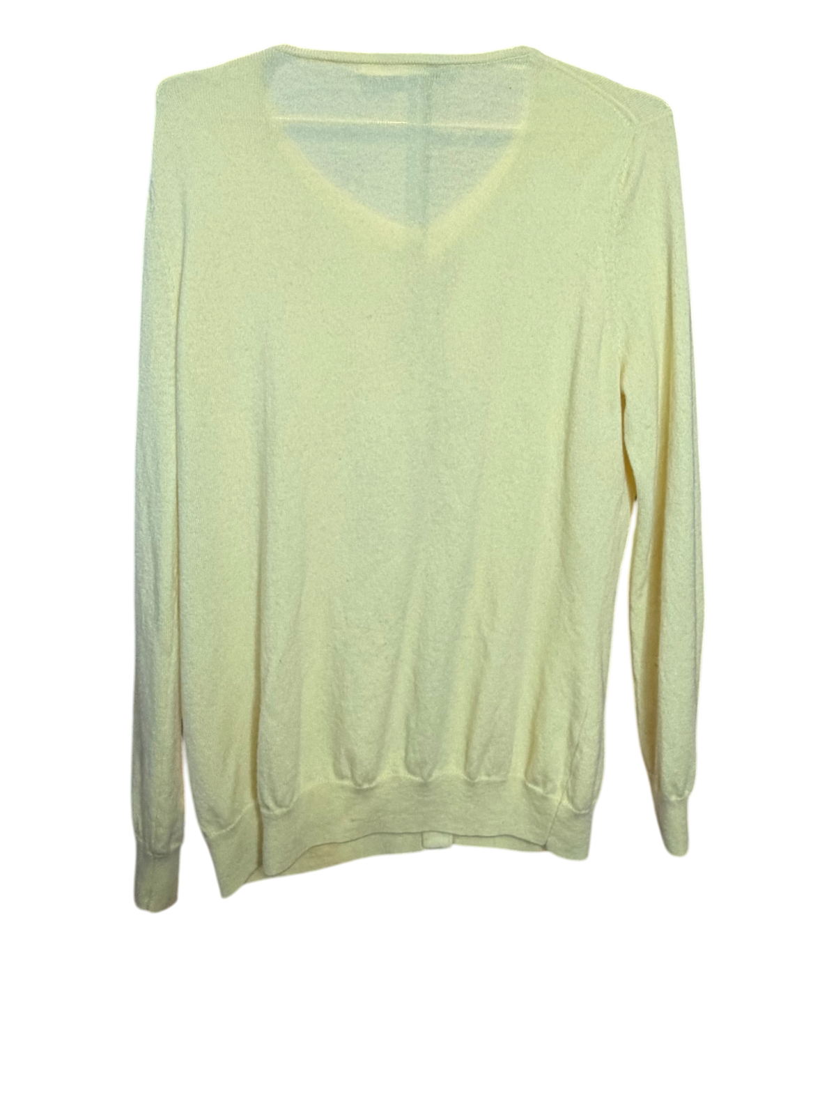 WoolOvers Pale Yellow V-Neck Button-Front Cardigan