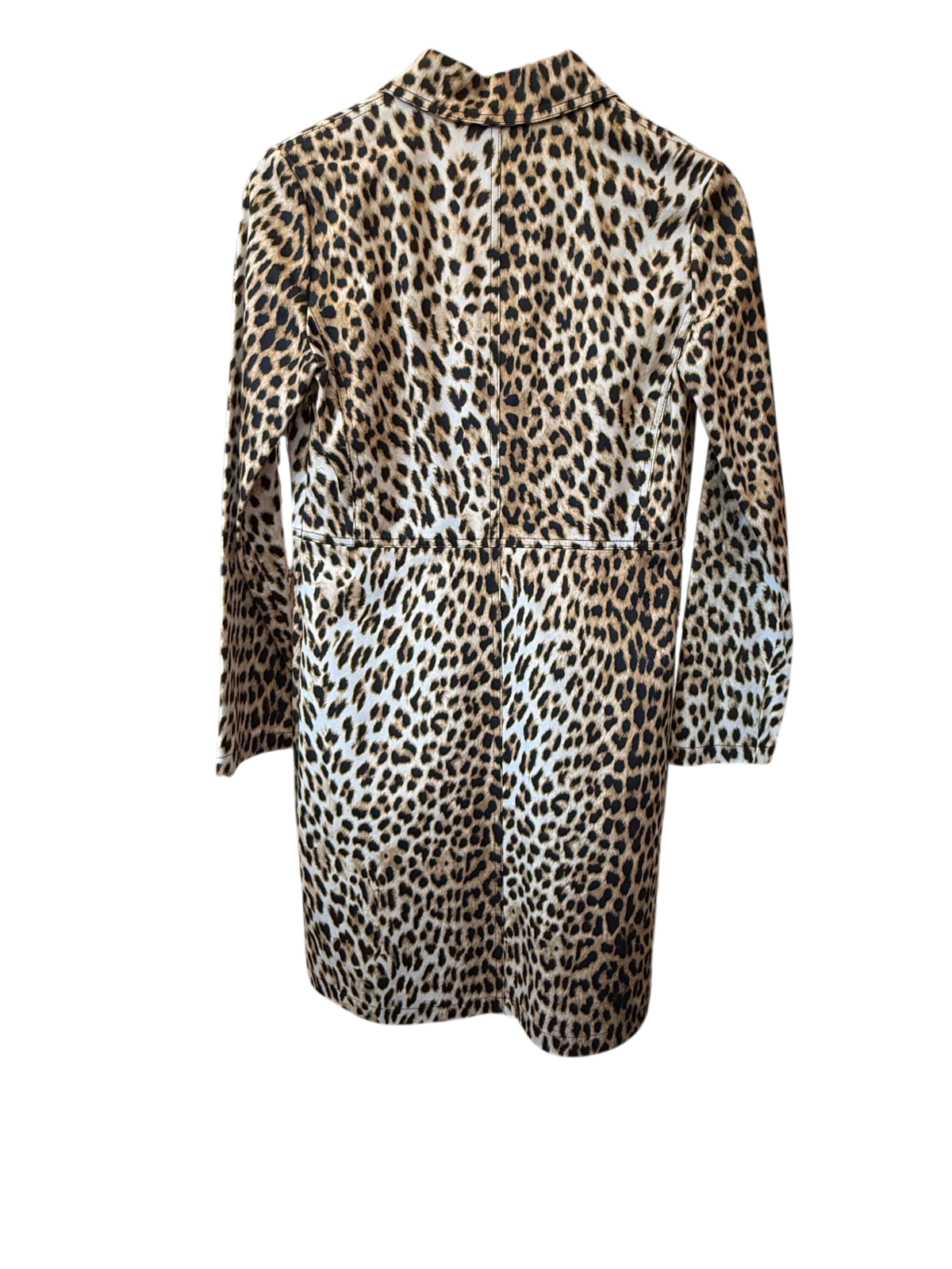 Longchamp Leopard Print Lace-Up Tassel Mini Dress