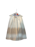Pink Tartan Cream White Pleated A-Line Midi Skirt