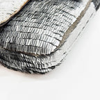 FENDI Baguette Silver Sequin Shoulder Bag